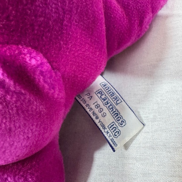 Vintage 1985 Animal Play Things Dinosaur Pterodactyl Stuffed Animal Plush Purple - Picture 5 of 8